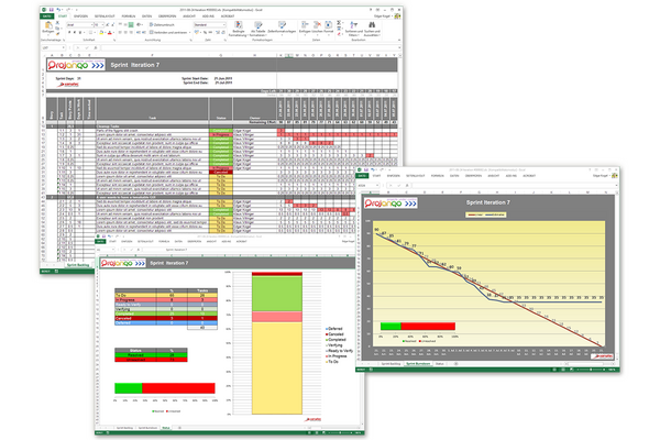 Projango - visual work management for agile teams | report generation | export to MS-Excel